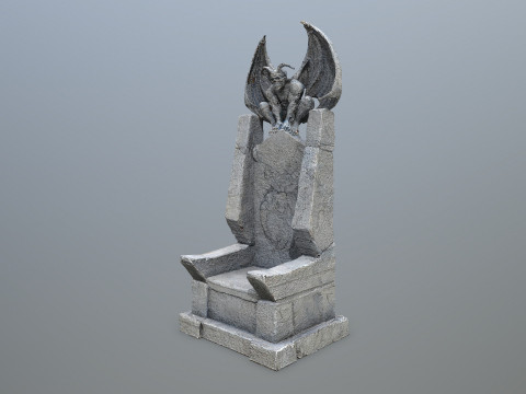 Devil Stone Throne Modelo 3D