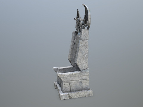 Devil Stone Throne Modelo 3D