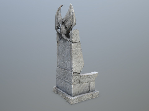 Devil Stone Throne Modelo 3D