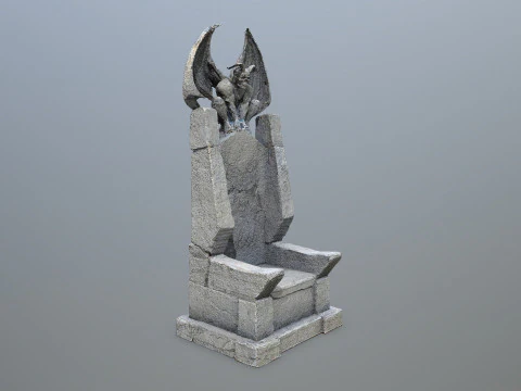 Devil Stone Throne 3D Model