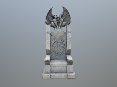 Devil Stone Throne Modelo 3D