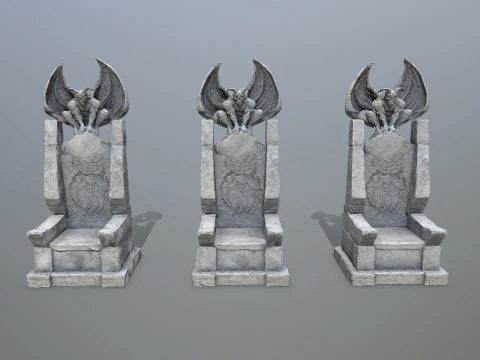 Devil Stone Throne 3D Model