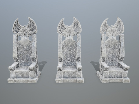 Devil Stone Throne Modelo 3D