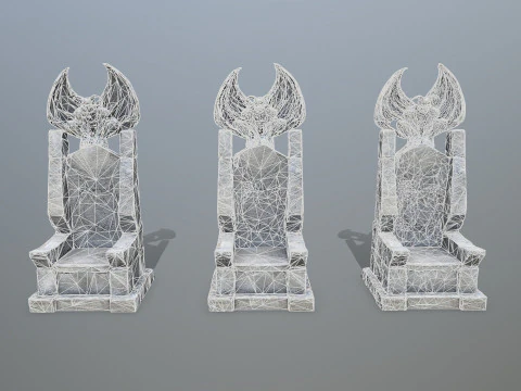 Devil Stone Throne 3D Model