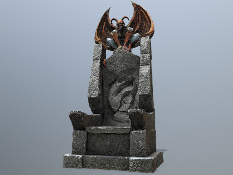 Devil Stone Throne 3D Model