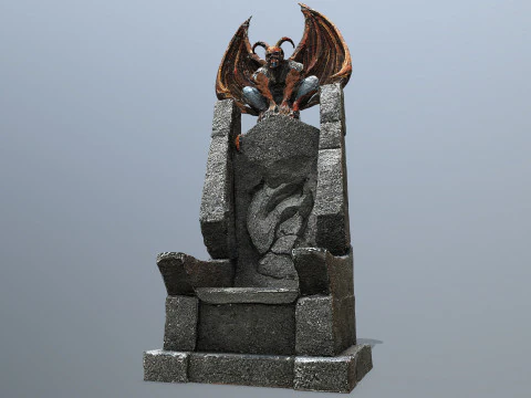 Diabelski Kamienny Tron Model 3D
