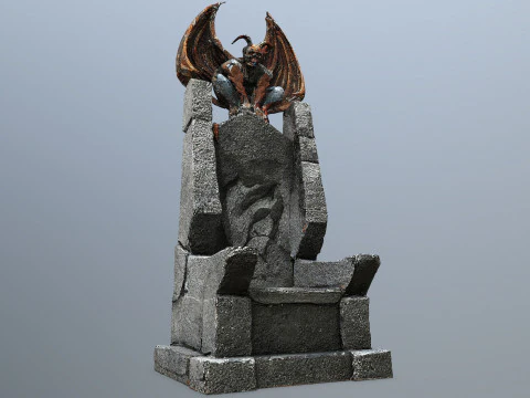 Devil Stone Throne 3D Model