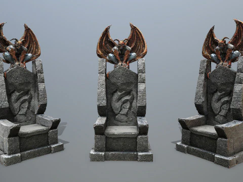 Devil Stone Throne 3D Model