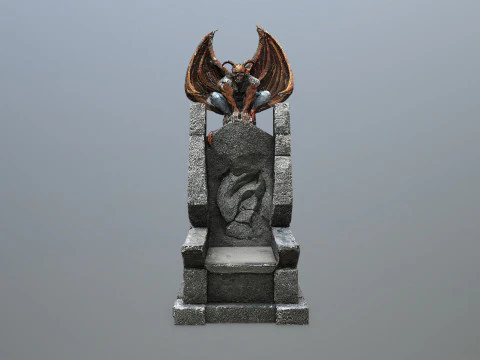 Devil Stone Throne 3D Model