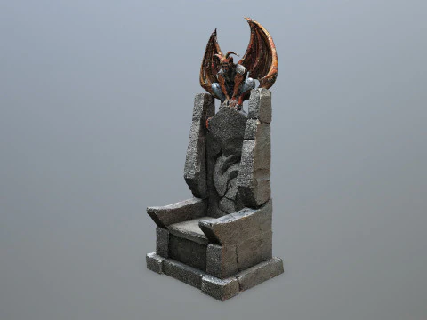 Devil Stone Throne 3D Model