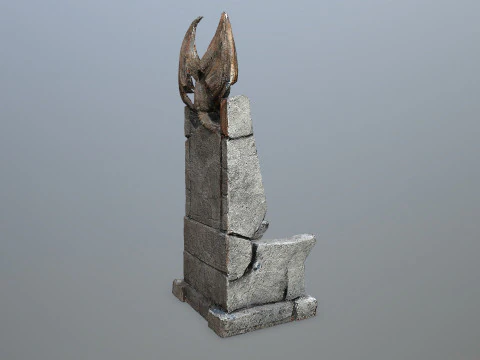 Devil Stone Throne 3D Model