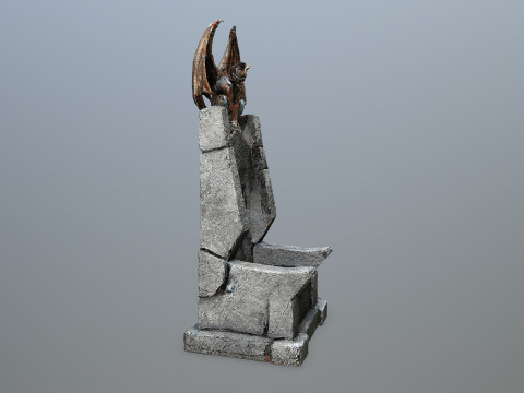Devil Stone Throne 3D Model