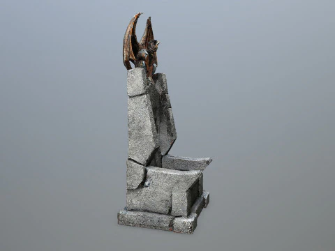 Devil Stone Throne 3D Model