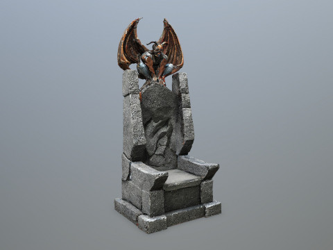 Devil Stone Throne 3D Model