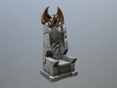 Devil Stone Throne 3D Model