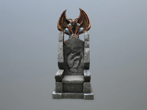 Devil Stone Throne 3D Model