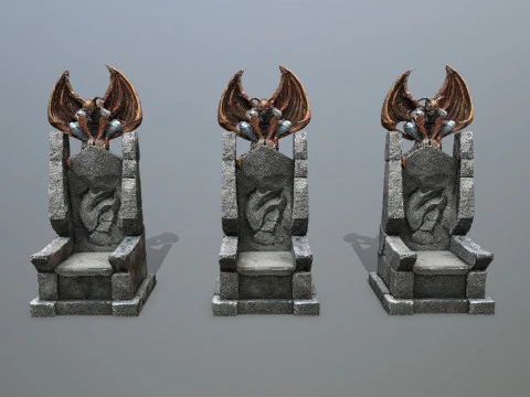 Devil Stone Throne 3D Model