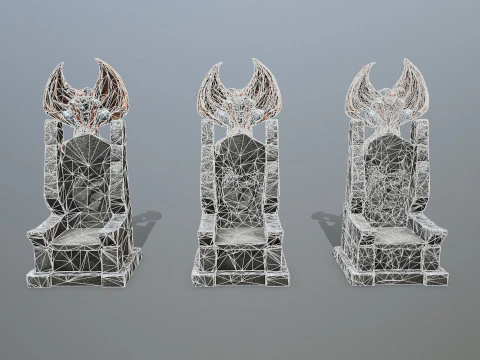 Devil Stone Throne 3D Model