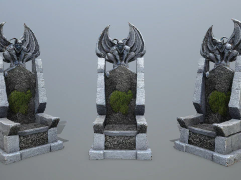 Devil Stone Throne 3D Model
