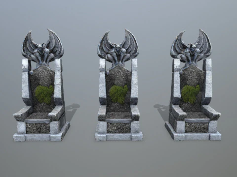 Devil Stone Throne 3D Model