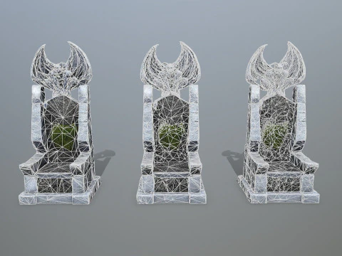 Devil Stone Throne 3D Model