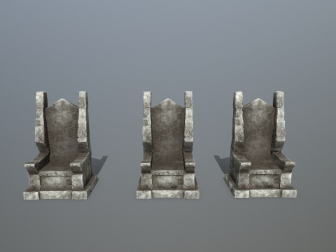 Stone Throne 3D मॉडल