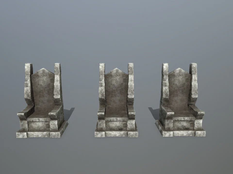 Stone Throne 3D Model