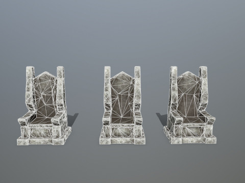 Stone Throne 3D मॉडल