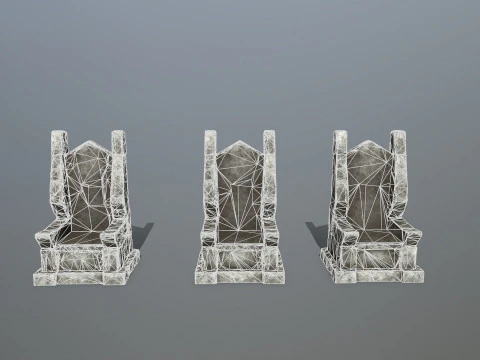 Stone Throne 3D Model