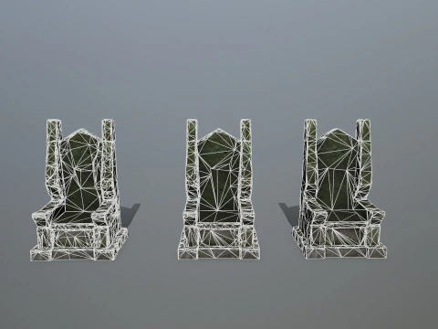 Stone Throne 3D Model