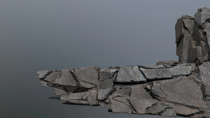 Cliff rocks 3D Model .c4d .max .obj .3ds .fbx .stl .blend 