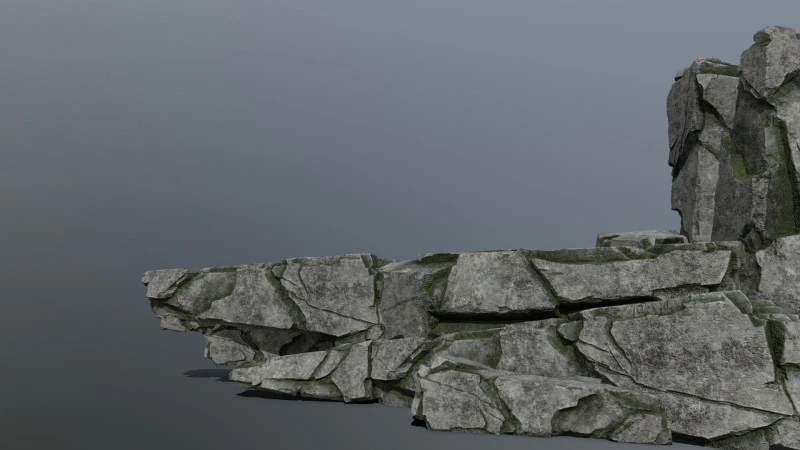 Cliff rocks 3D Model .c4d .max .obj .3ds .fbx .stl .blend 