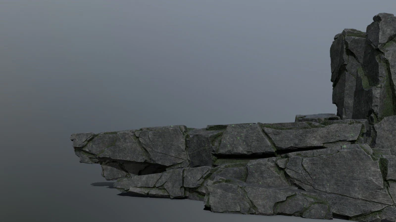 Cliff rocks 3D Model .c4d .max .obj .3ds .fbx .stl .blend 