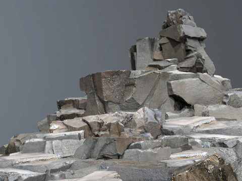 절벽 바위 3D 모델