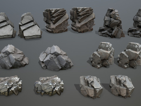 Cliff rocks 3D 모델