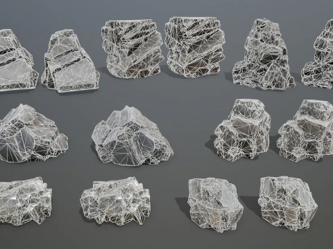 Cliff rocks 3D Model