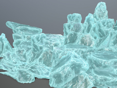 Ice rocks Model 3D