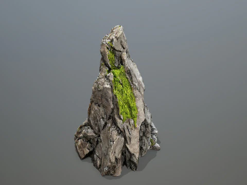 Mossy cliff rocks 3D Model