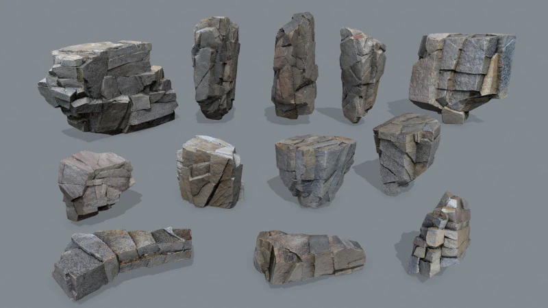Cliff rocks 3D Model .c4d .max .obj .3ds .fbx .stl .blend