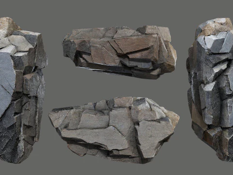 Cliff rocks 3D Model