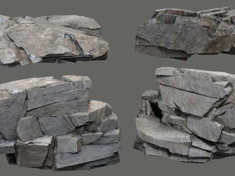 Cliff rocks 3D Model