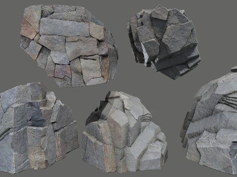 Cliff rocks 3D Model
