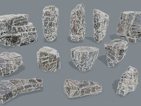Cliff rocks 3D Model