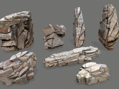 Desert rocks 3Dモデル