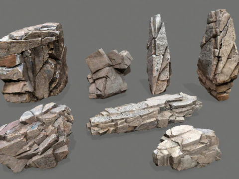Desert rocks 3D Model