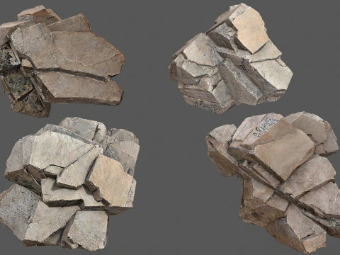 Desert rocks 3D Model