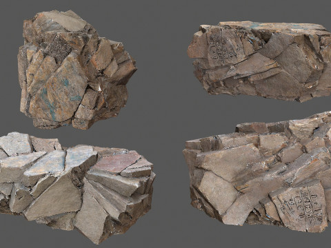 Desert rocks 3Dモデル