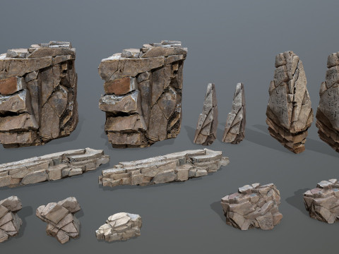 Desert rocks 3Dモデル