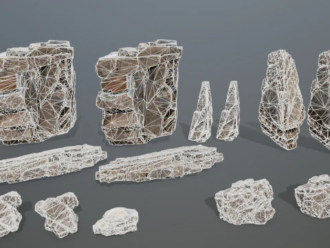 Desert rocks 3D Model