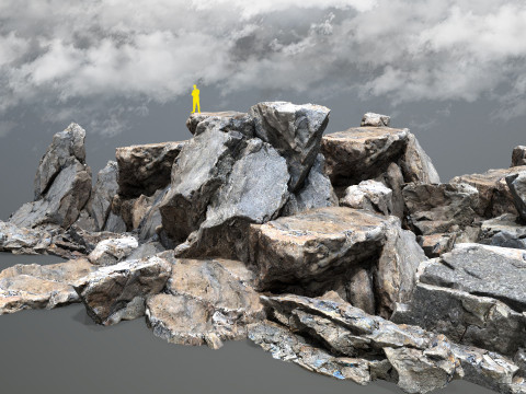 Cliff rocks 1 Model 3D